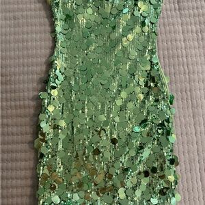Sequin Green Mini Dress